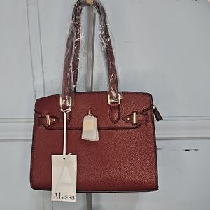 Alyssa Women's Satchel in Burgundy